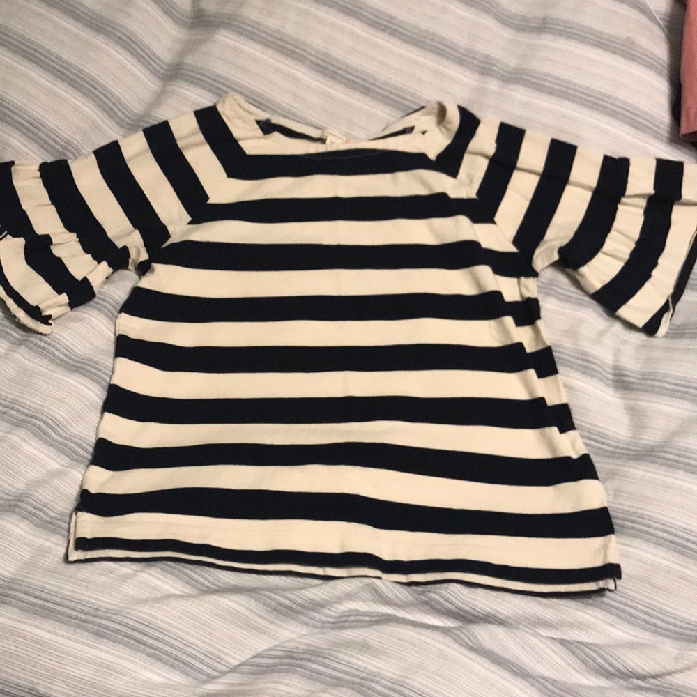 EUC J. Crew Crewcuts dark navy and off white top💕